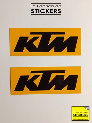 Pack de 2 pegatinas KTM de vinilo impreso