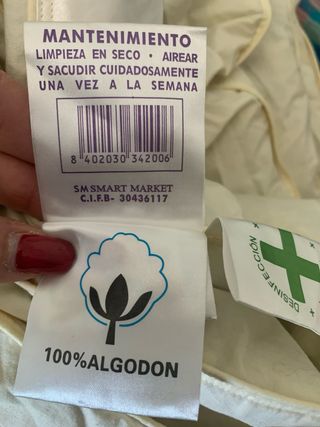 Edredón plumón cama matrimonio beige económico
