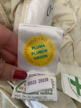Edredón plumón cama matrimonio beige económico