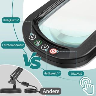 Lámpara suelo lupa 10x con luz