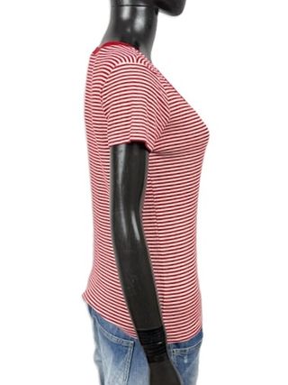 T-shirt Ralph Lauren donna M righe rosso bianco