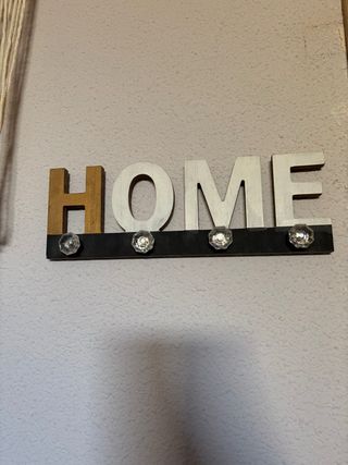 Perchero HOME Madera y Cristal