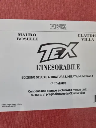 Tex l'Inesorabile ROSSO Deluxe Tiratura Limitata