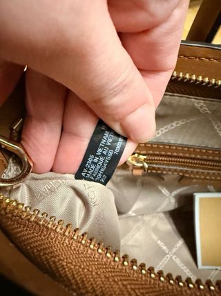 Borsa Michael Kors media marrone e oro