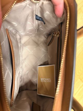Borsa Michael Kors media marrone e oro