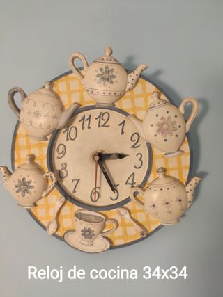 Cortina de cocina con todos sus accesorios y reloj