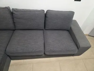 Sofá modular gris tela