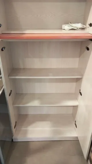 Armario 2 cuerpos cristal y madera