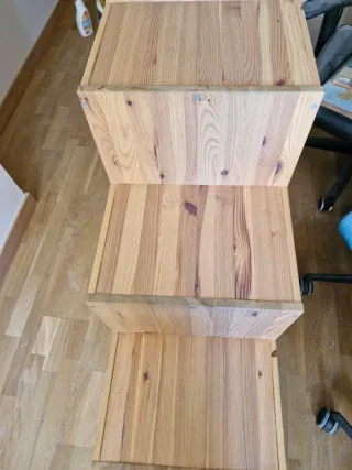 Mueble Trofast madera y plástico rosa