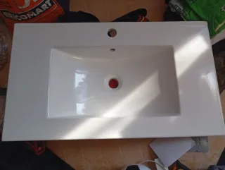 Lavabo 80cm x 46cm Blanco Porcelana