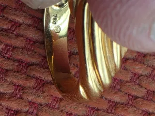 Anillo vintage oro 18k diamantes flor