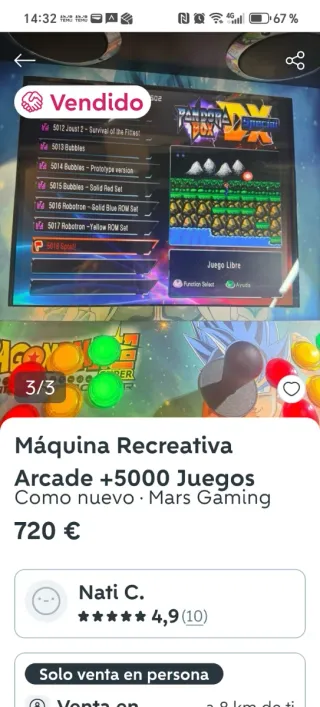 Máquina Arcade Dragon Ball Super
