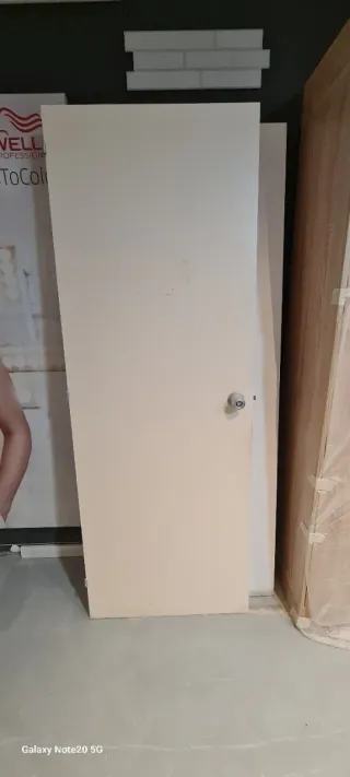 Puerta interior blanca con pomo