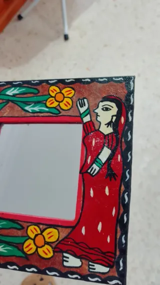 Espejo decorativo pintado a mano