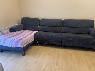 Mueble TV y estantería madera marrón