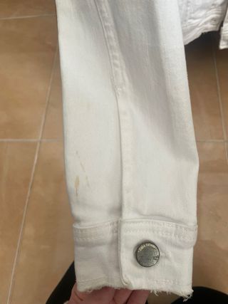Chaqueta vaquera blanca Zara Talla S