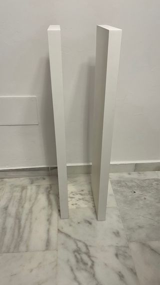 2 Baldas de madera blancas