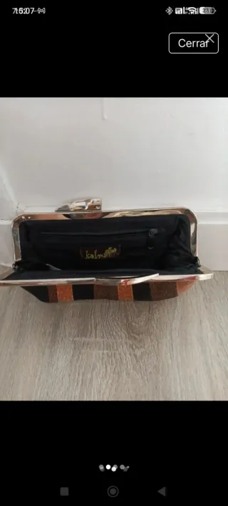 Bolso Clutch Fiesta Negro y Dorado