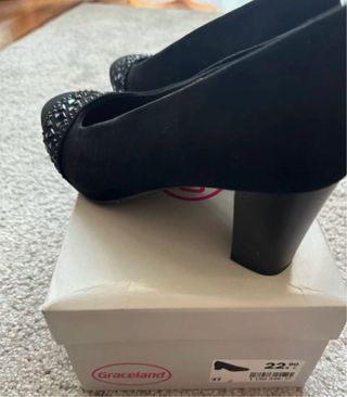 Zapatos Graceland Talla 37 Pedrería Negros