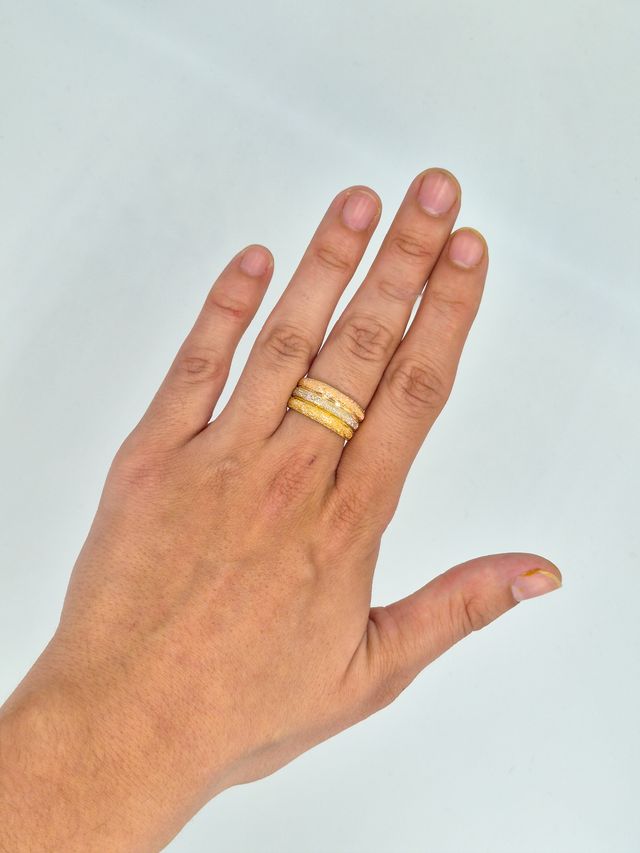 049-01-00187 Anillo Oro Tricolor 18K