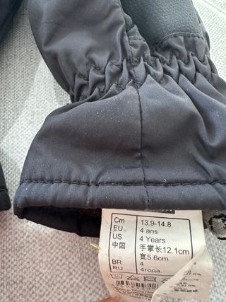 2 pares guantes nieve infantiles