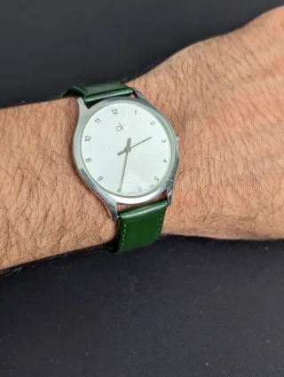 Reloj Calvin Klein K26211 Cuero Verde