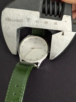 Reloj Calvin Klein K26211 Cuero Verde