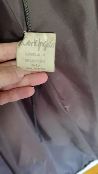 Abrigo piel conejo estampado talla 46