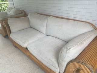 Sofá de Rattan y Madera