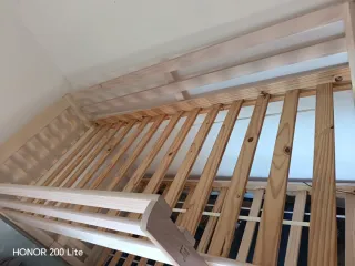 Estructura Cama Madera Natural literas sin colchón