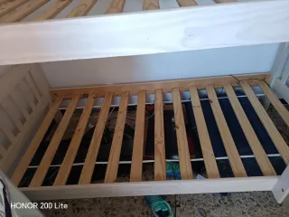 Estructura Cama Madera Natural literas sin colchón