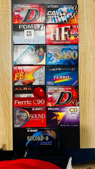 Colección cassettes audio TDK, Sony, BASF
