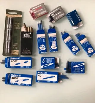 Cartucce stilografiche Montblanc, Pelikan, Cross