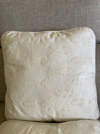 2 Cuscini Arredo Ikea Tessuto Bianco panna