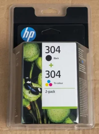 Pack 2 Cartuchos HP 304 Negro y Tricolor