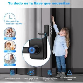 7 en 1 Cerradura de Puerta Inteligente SIN ABRIR