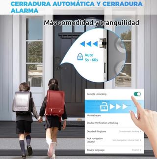 7 en 1 Cerradura de Puerta Inteligente SIN ABRIR