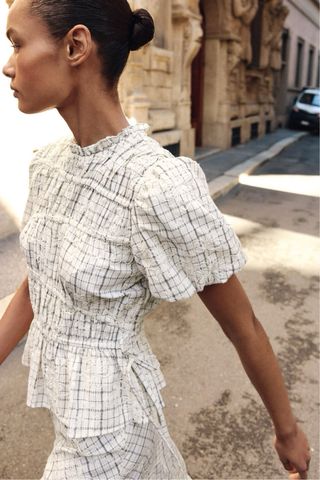 Blusa Zara bordado flores