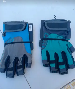 Guantes Ciclismo verde y Gris, talla XL, marca ION