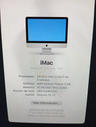 Imac 21,5 i7 16GB RAM 2017