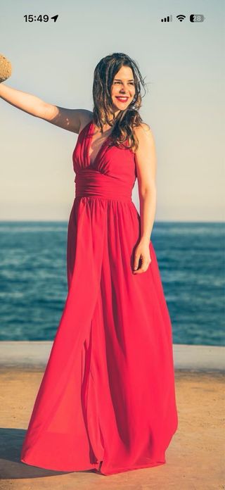 Vestido fiesta/invitada boda rojo