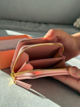 Monedero Miu Miu Rosa y Dorado