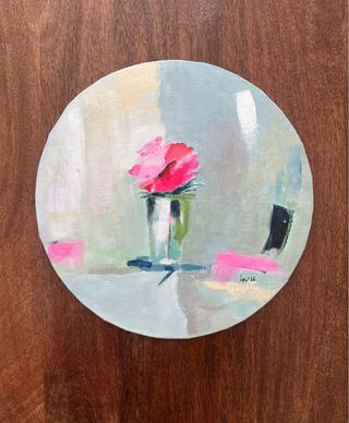 Cuadro Abstracto Floral 30cm - Arte Original