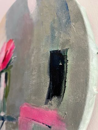 Cuadro Abstracto Floral 30cm - Arte Original