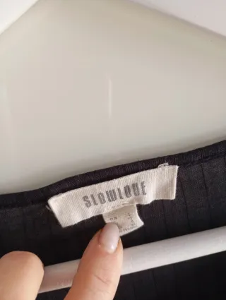 Camiseta negra Slowlove manga larga