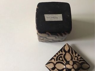 Caja y portavelas cerámica artesanal