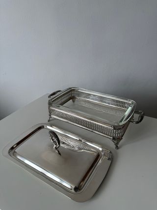 Server Buffet Vintage Argento
