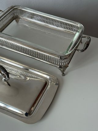 Server Buffet Vintage Argento