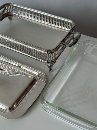 Server Buffet Vintage Argento