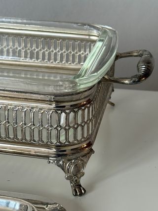 Server Buffet Vintage Argento